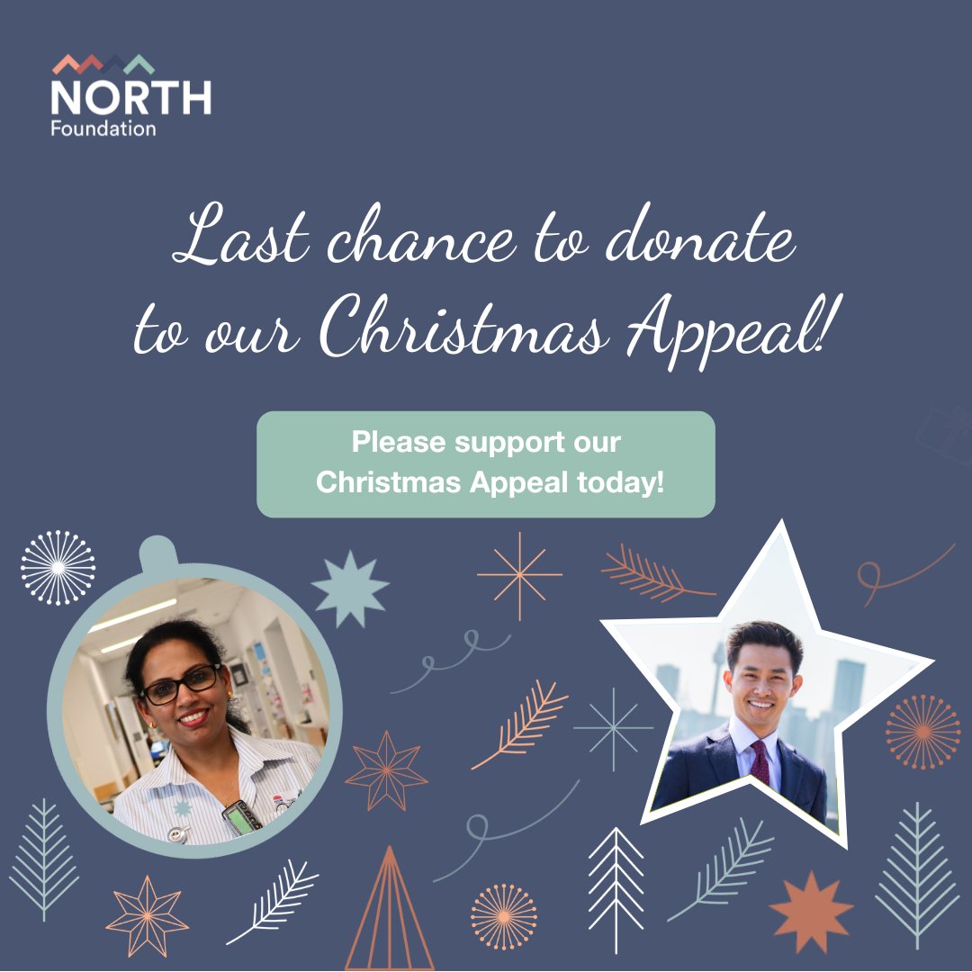 With only one week to go before the end of our Christmas Appeal, now is the time to give a truly impactful gift to support healthcare services and medical research within #nthsydhealth. To make a tax-deductible donation today, please visit bit.ly/45Z08oj