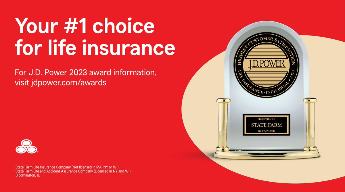StateFarmAmy's tweet image. State Farm has been ranked #1 in Customer Satisfaction among Life Insurance Providers by J.D. Power. I’m proud to offer you options to help protect your family, backed by award-winning satisfaction. Contact me for a quote today.