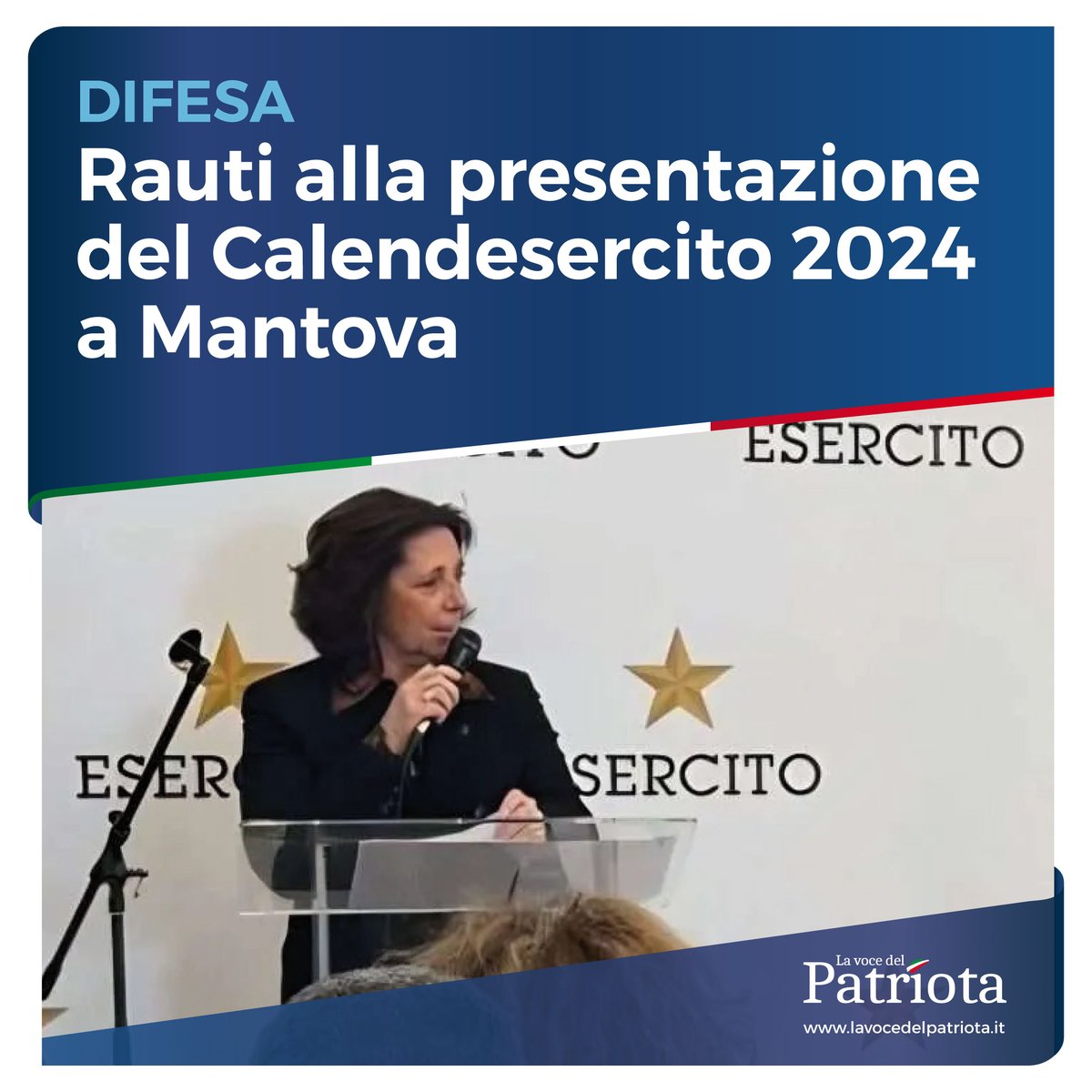 Difesa: Rauti alla presentazione del Calendesercito 2024 a Mantova 
lavocedelpatriota.it/difesa-rauti-a… via @vocedelpatriota
#calendarioesercito #calendario2024 #noicisiamosempre #esercitodegliItaliani #forzearmate #alserviziodelPaese #calendesercito #mantova
@GuidoCrosetto @MinisteroDifesa