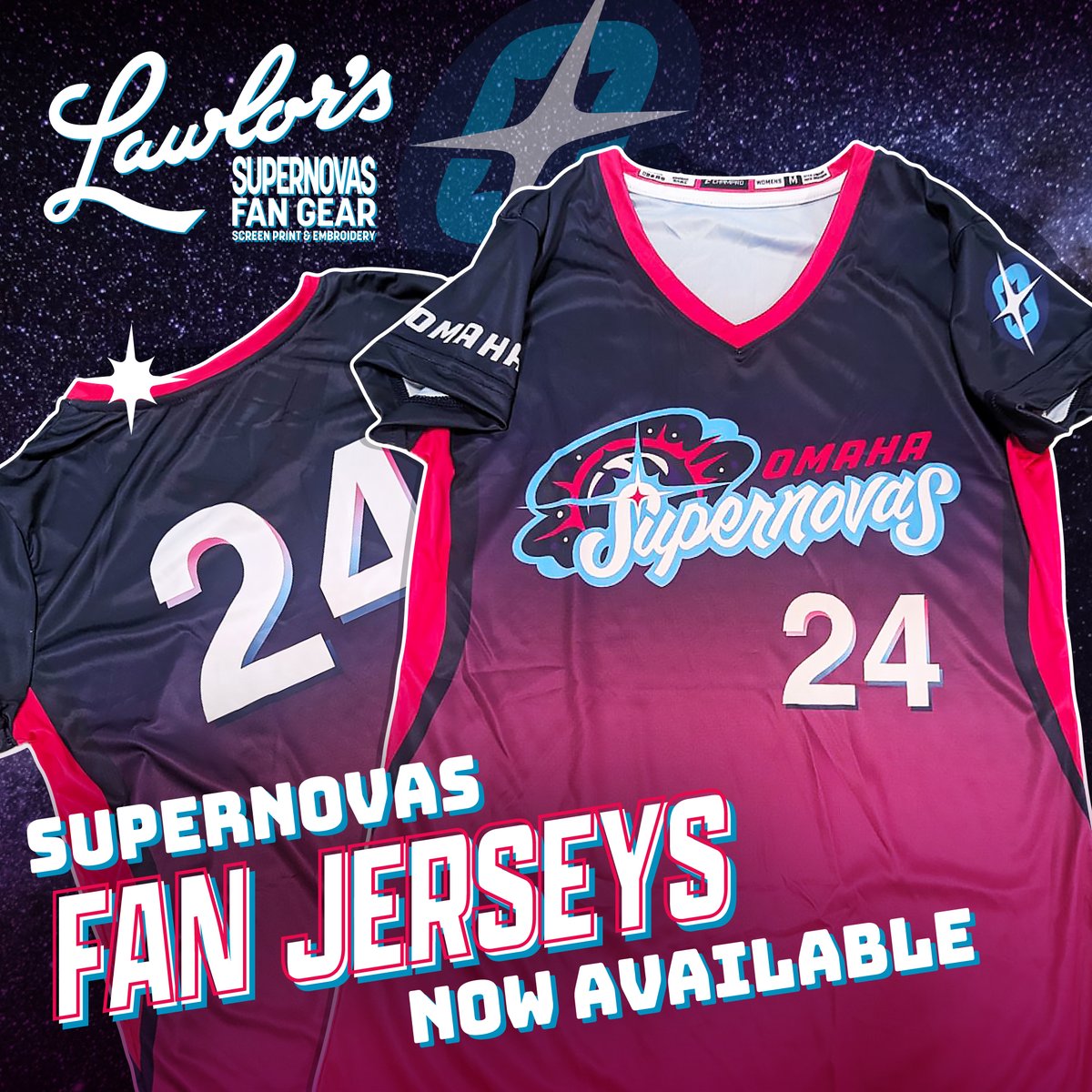 LawlorsCustom's tweet image. Omaha Supernovas Fan Jerseys 🏐 NOW AVAILABLE! 🤩 Order online or pick up in store at Lawlor's your Supernovas fan gear store!
 #OmahaSupernovas #RealProVb

Ladies 👉  ow.ly/NhtF50QtJwx
Youth 👉  ow.ly/tMpP50QtJyl