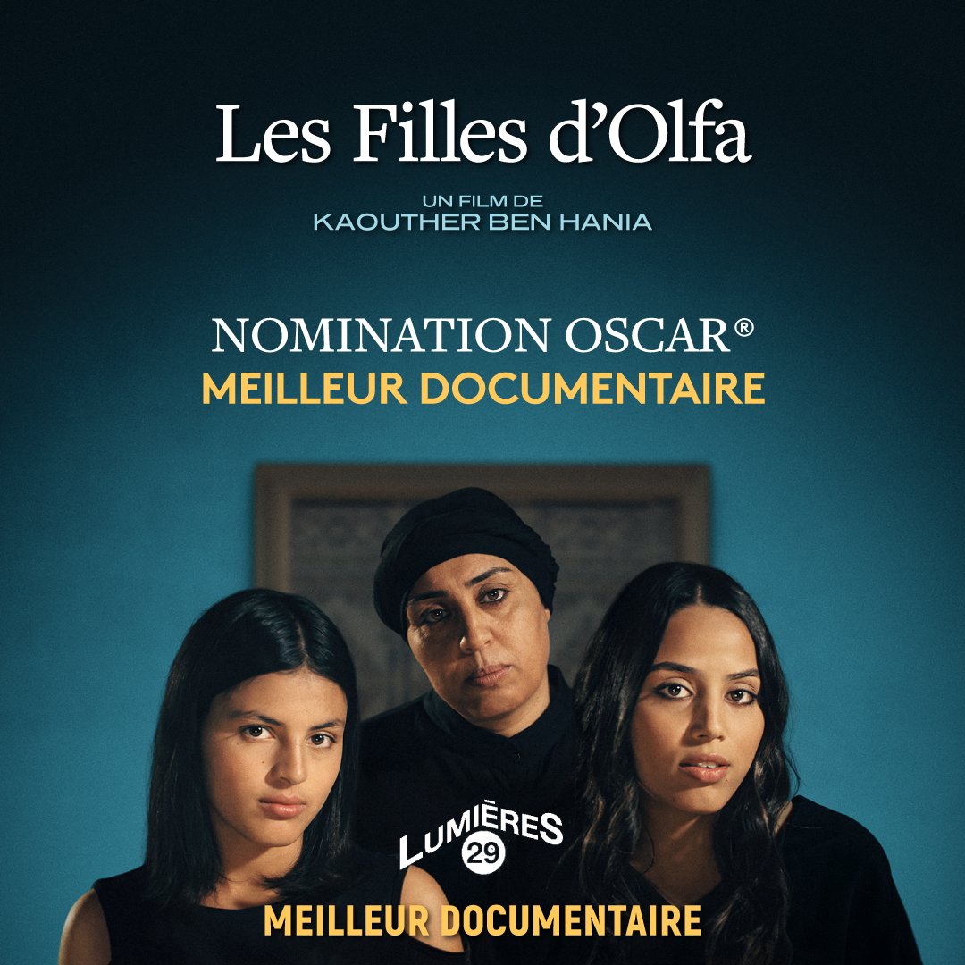 ✨#LesFillesDOlfa de #KaoutherBenHania👏 🏆 Nommé à l'#OscarDuMeilleurDocumentaire & sacré 'Meilleur Documentaire' aux @prixlumieres ! En attendant les nominations aux #Cesar2024 ce mercredi▶️ bit.ly/César2024 #Oscars2024 @Les_Cesar @lemondefr @franceculture