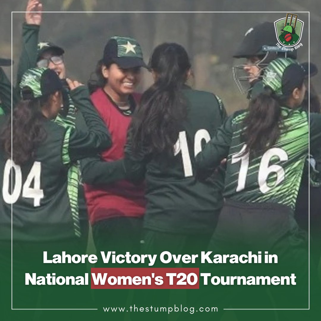 Fueled by Bismah Maroof’s unbeaten half-century, Lahore secured a narrow victory over Karachi in the National Women’s T20 Tournament at Shoaib Akhtar Cricket Stadium on Monday.

Read:thestumpblog.com/lahore-triumph…

#NationalWomenT20 #Lahore #ShoaibAkhtar #PCB #PakistanCricket