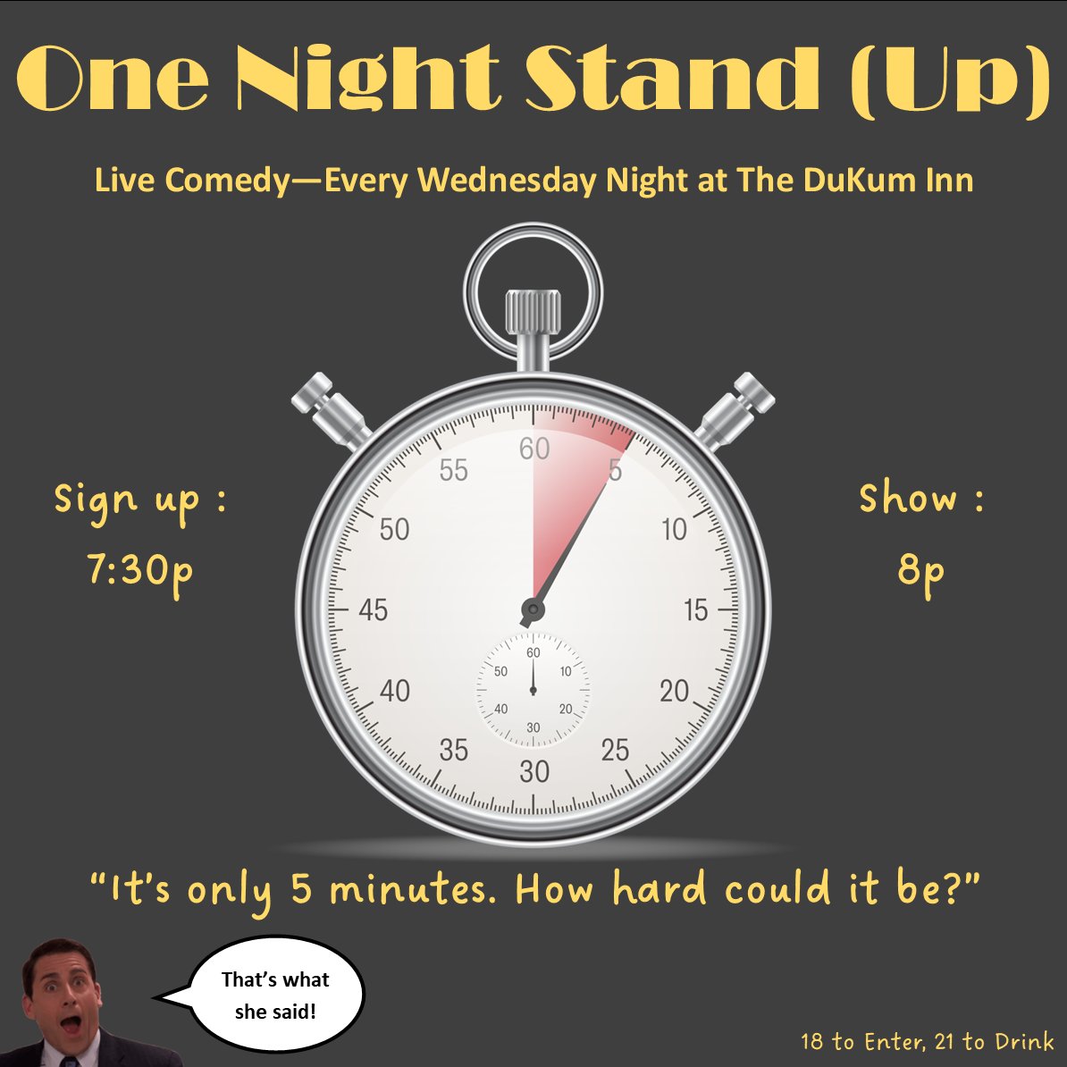 HumorIsRhetoric's tweet photo. Come by tomorrow and get and/or give a laugh.  You really can't go wrong.  #LiveComedy https://t.co/wIDqPyF8sN