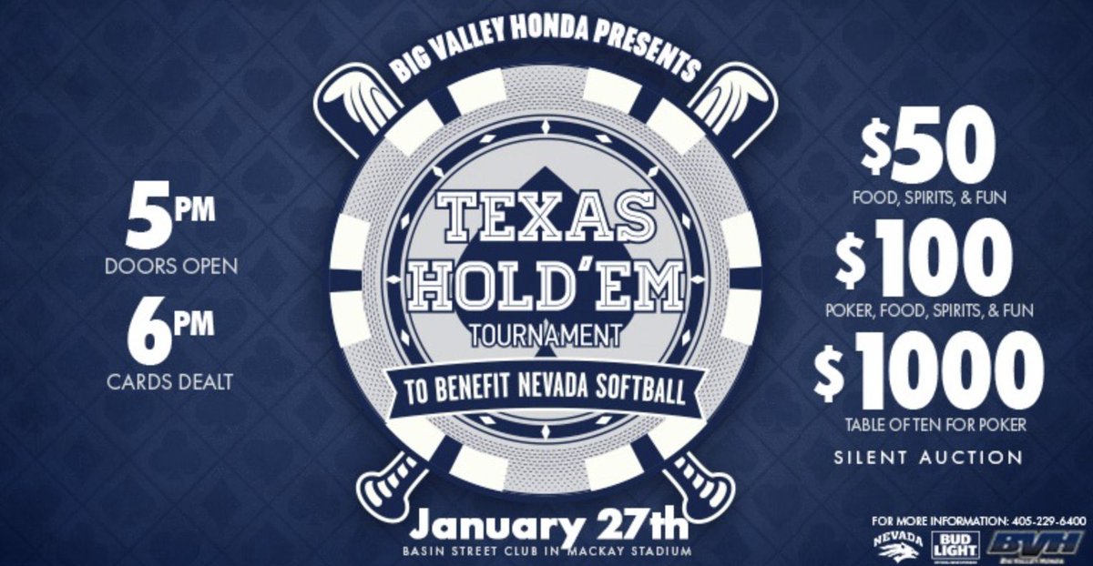 5️⃣ days to secure your tickets for the annual Texas Hold’em Tournament! 

Click the link for more information and to purchase your tickets TODAY! 

🔗 shorturl.at/cfuyH

#BattleBorn