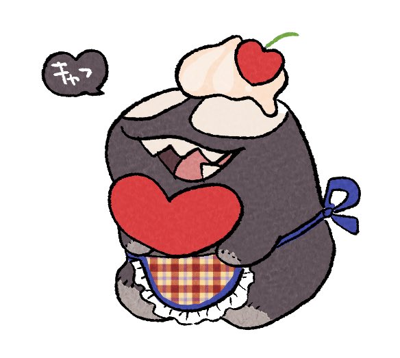 cherry no humans food apron heart solo object on head  illustration images