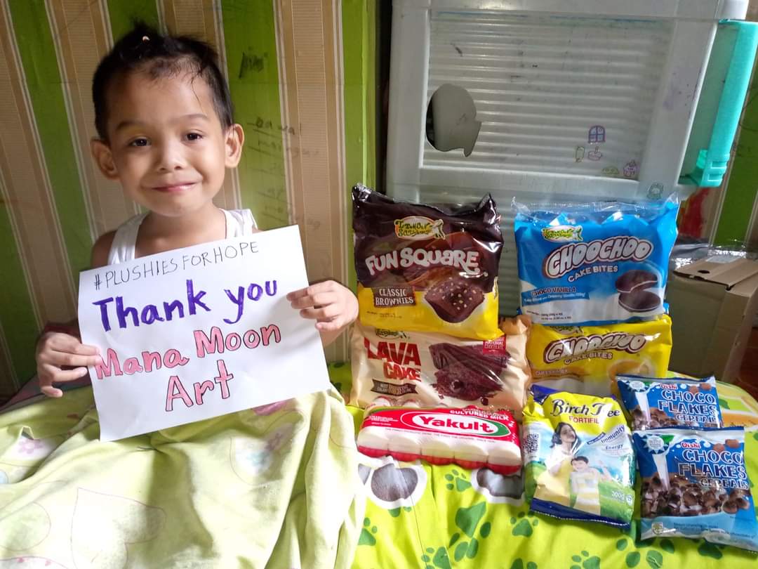 ManaMoonArt's tweet photo. Medicine, food, business capital. Meet the families we helped this month and consider #plushiesforhope for your next charity. They do so much. 💜 https://t.co/7h4LlHo5dj