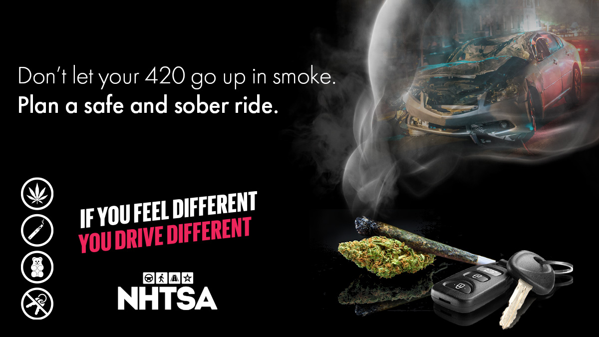 Weed recommend you obey state laws about driving high – don’t do it. If You Feel Different, You Drive Different. #420 #ImpairedDriving