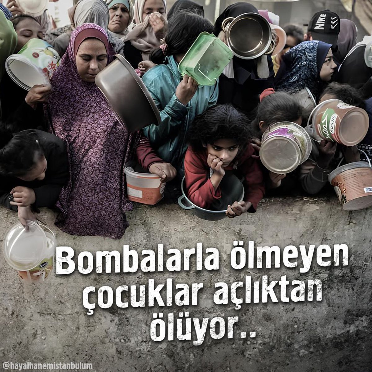 Bombalarla ölmeyen çocuklar açlıktan ölüyor!
#GazaStarving