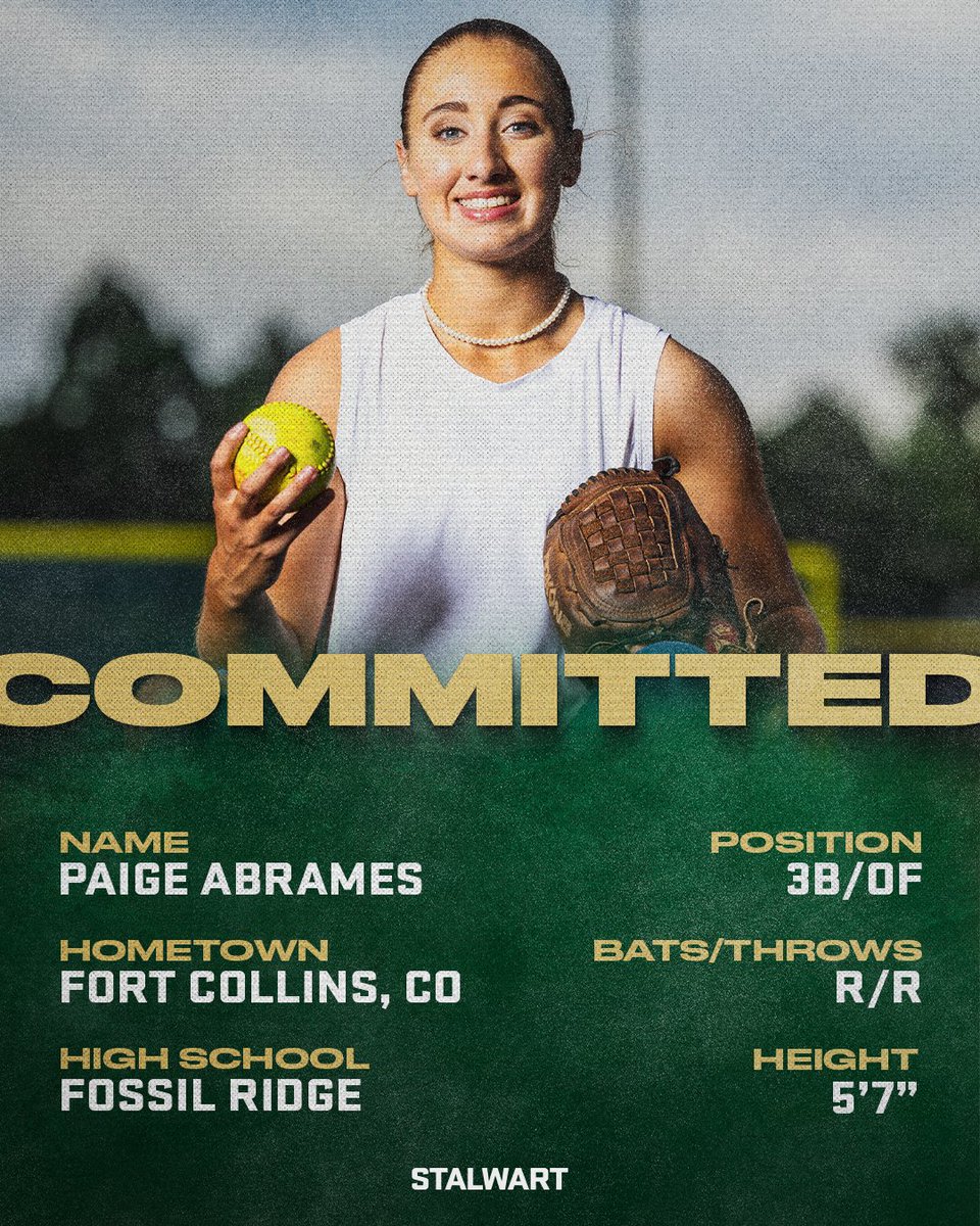 ✨𝓒𝓸𝓶𝓶𝓲𝓽𝓽𝓮𝓭✨

Welcome to the #Ramily, Paige!
Can't wait to have you for the 2025 season!

#Stalwart x #CSURams