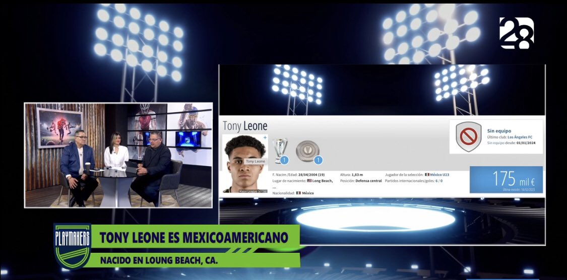 TvPlaymakers's tweet photo. 📺𝗣𝐥𝐚𝘆𝐦𝐚𝐤𝐞𝐫𝐬 en Vivo
Suena el mexico americano #TonyLeone para Rayados.
📺@canal28nl
📲FB:Deportes28
📲YouTube:Deportes_28 https://t.co/ON37mhLBjU