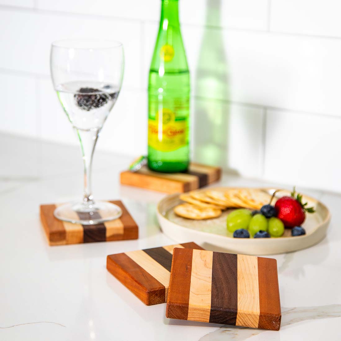 Elevate your space with purposeful elegance! Iron Bridge Woodshop creates coasters enriched with natural mineral oil &amp; beeswax, crafted by currently or formerly homeless men at The Iron Bridge Woodshop. Each piece tells a story of resilience and skill — they're a gift with heart.