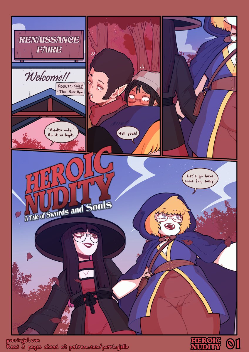 purringjel's tweet photo. Introducing my next comic:
⚔️"Heroic Nudity: A Tale of Swords and Souls"⚔️

New pages will be posted every Tuesday!
You can support me on Pあtreon to read 3 pages ahead 💛 https://t.co/DTBykkmPyU