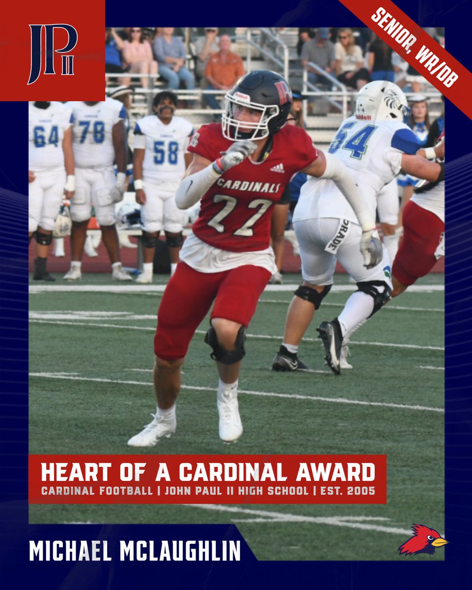 Congrats to our 2023 <a href="/JPIIHS_Football/">JPIIHS Football</a> Heart of a Cardinal award winners… Robert Jowid &amp; Michael McLaughlin! Way to set the standard each day fellas! #OutWorkEveryone