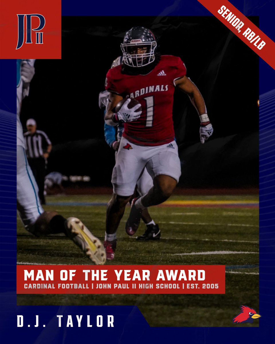 Congrats to our 2023 @JPIIHS_Football Man of the Year award winner… @djtaylor_52! Way to battle adversity DJ! #OutWorkEveryone