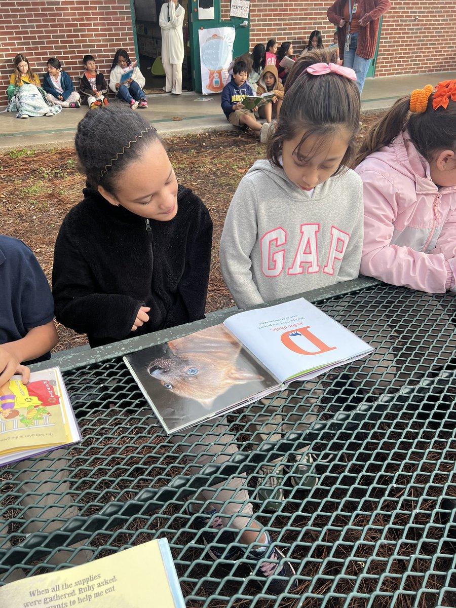 teachwrhettw's tweet photo. Loved reading with our orange house buddies to celebrate LITERACY WEEK!  @HCPSForestHills @literacyhcpsk5 https://t.co/wHhsDoOCcQ