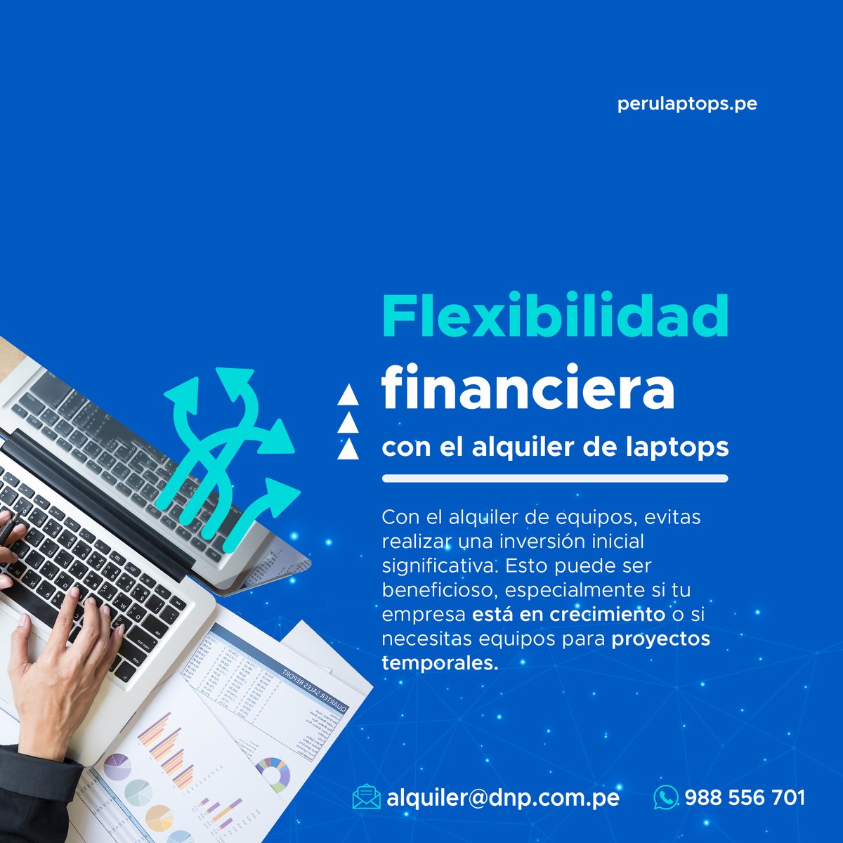 perulaptops_dnp's tweet photo. Alquilar laptops impulsa la flexibilidad financiera. 💪🤩Mayor información 👇
🌐 : https://t.co/Cr5JXw9wgE

#laptops #emprendedores #HP #alquilerdelaptops #alquilerdeequipos #peru #finanzas #saludfinanciera #computadoras  ##alquilerdecomputador #leasingoperativo https://t.co/DXpQYpjDMy