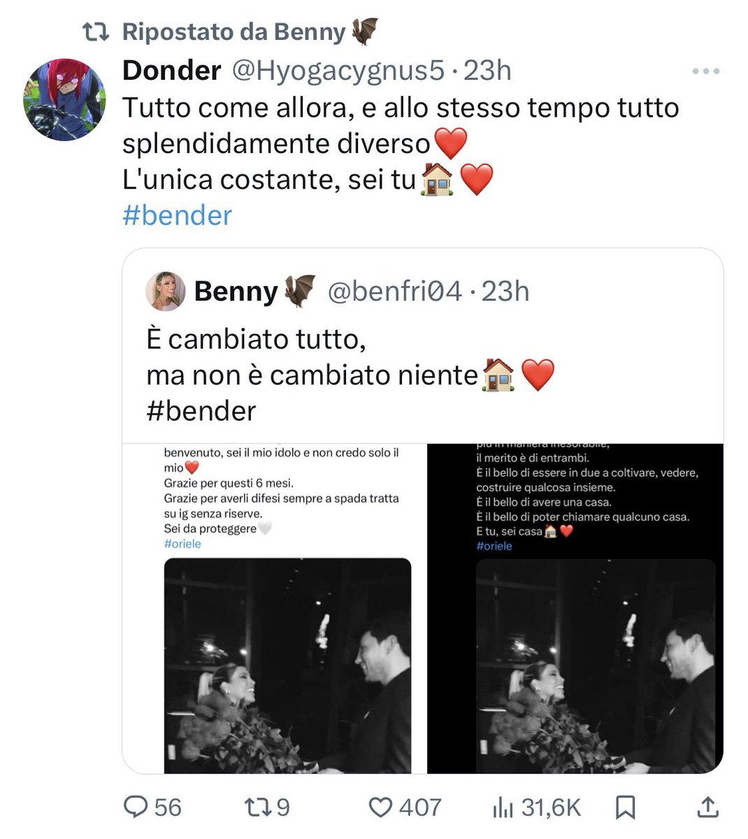 Ale🧩 ~Zabettiners🐙💖 (@__d_i_k_e__) on Twitter photo LO SSSSSAAAAPEEEEVOOOOO!!!
Cit.
🤩🤩🤩
Io #bender dal 17/06/23.
Auguri ragazzi, siete 2 persone stupende❤️
<a href="/benfri04/">Benny🦇</a> <a href="/Hyogacygnus5/">Donder</a> LO SSSSSAAAAPEEEEVOOOOO!!!
Cit.
🤩🤩🤩
Io #bender dal 17/06/23.
Auguri ragazzi, siete 2 persone stupende❤️
<a href="/benfri04/">Benny🦇</a> <a href="/Hyogacygnus5/">Donder</a>