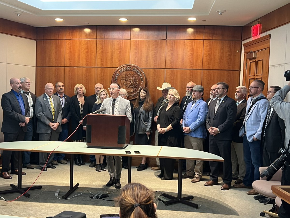 NM House Republicans just wrapped up their press conference regarding the Joint Resolution to amend the constitution intended to limit the Governor’s powers, no matter who it is, and restore checks and balances in state government. 
#nmpol