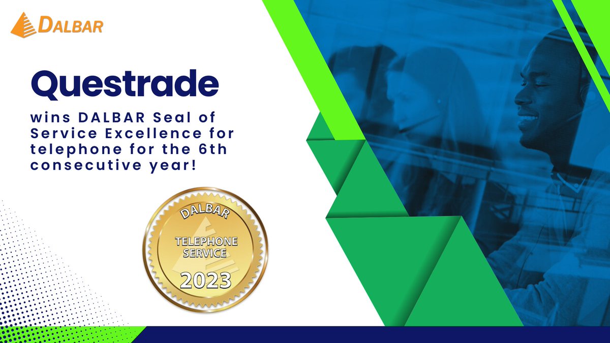 Congratulations to @Questrade, for earning the DALBAR Seal of Service Excellence for telephone for the 6th year in a row! #CustomerService #FinancialServices #ServiceAward