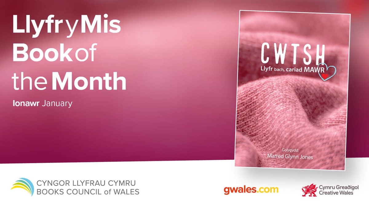 ❤Chwilio am anrheg #SantesDwynwen? 📚Mae Cwtsh, #LlyfrYMis, mis Ionawr, yn ddetholiad hyfryd o gerddi, rhyddiaith, dywediadau, i gyd yn ymwneud â chariad. 📚Ar gael nawr o'ch siop lyfrau leol. #CaruDarllen #CefnogiSiopauLlyfrau