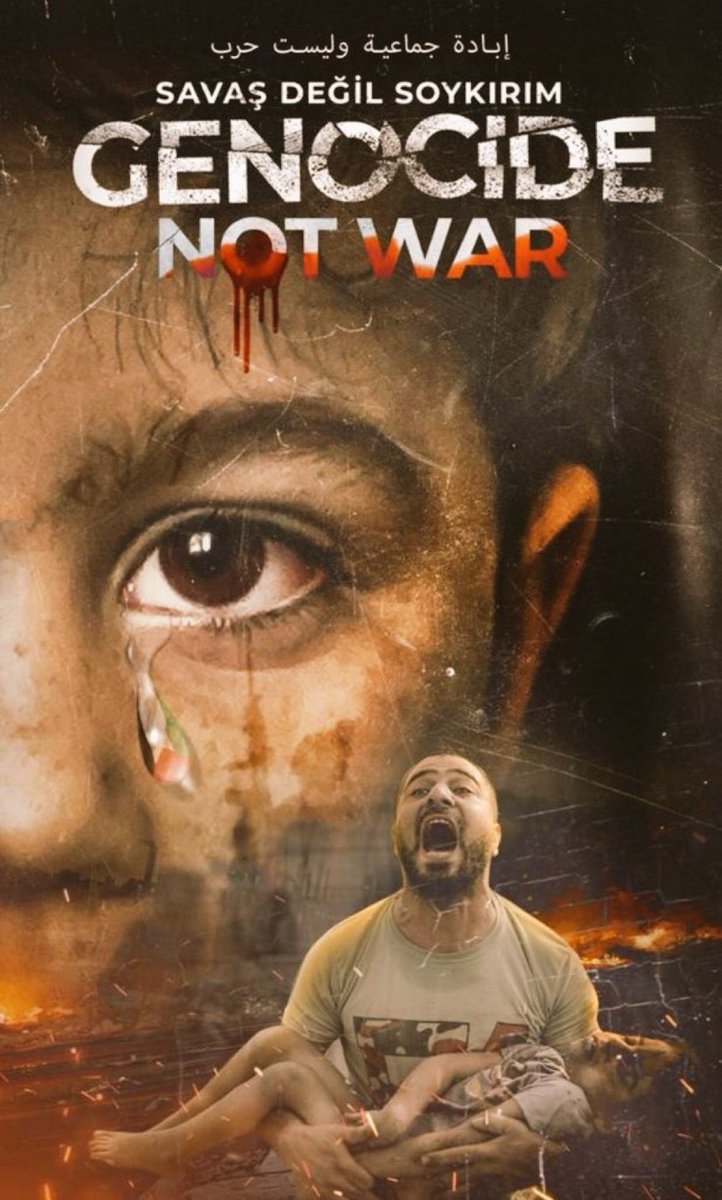 One child is killed every 8 minutes in Gaza.

Gazze'de her 8 dakikada bir çocuk öldürülüyor.

It’s not war. It’s genocide.

Bu savaş değil. Bu soykırım.

#GazaStarving