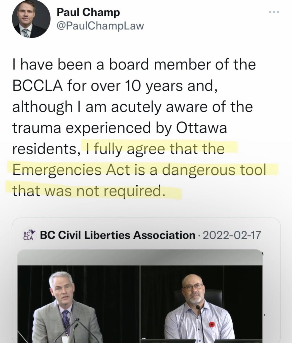 Even the lawyer heading up the bogus & ridiculous $300 million dollar lawsuit against the Freedom Convoy knows the Emergencies Act violated Canadian’s Charter Rights. 😉
#EmergenciesAct #CharterRights