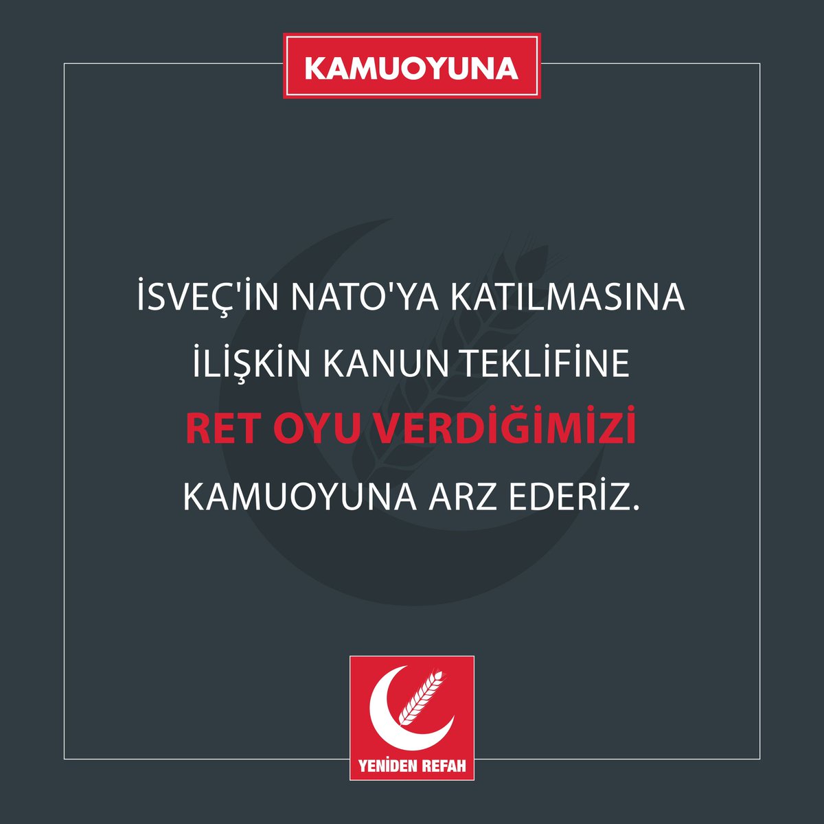 Kamuoyuna duyurulur.