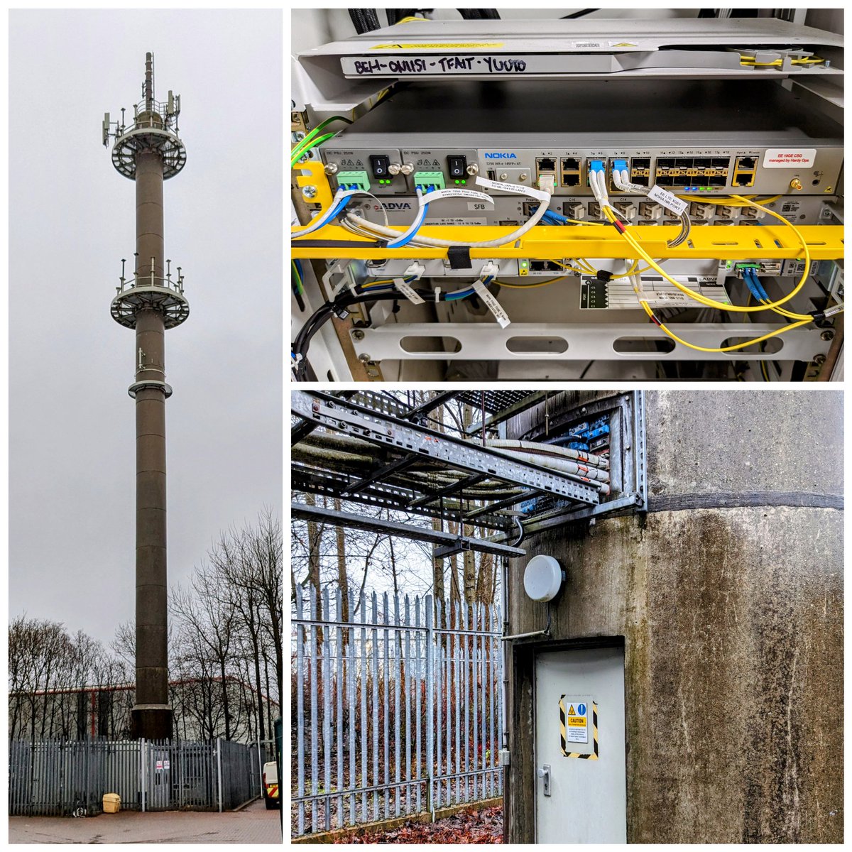 A stark example of the success of a fibre first strategy, a tower which was packed with microwave links is now empty, even the local base station is connected by fibre... This said, microwave radio still has a big role to play in the wider network #4G #LTE #5G #mobilebackhaul