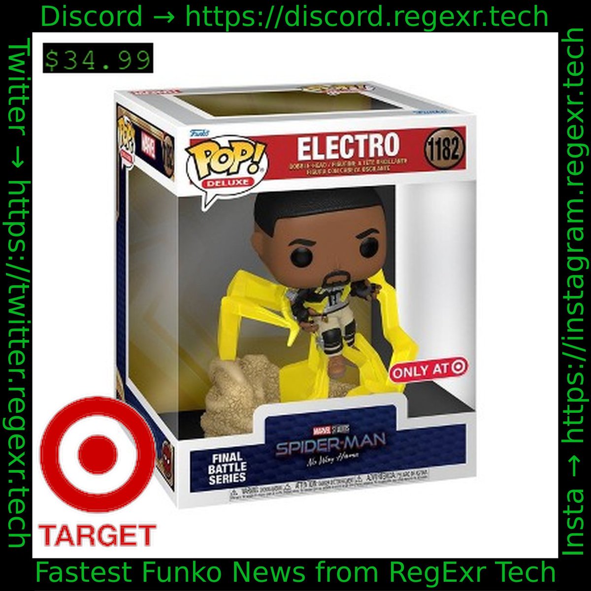 FunkoRedStore's tweet photo. #funko  POP Deluxe Spider-Man: No Way Home - Electro (Target )
Link->https://t.co/UrXRheddz6
20:50:24 2024-01-23 UTC https://t.co/Hhc05T8Eb7