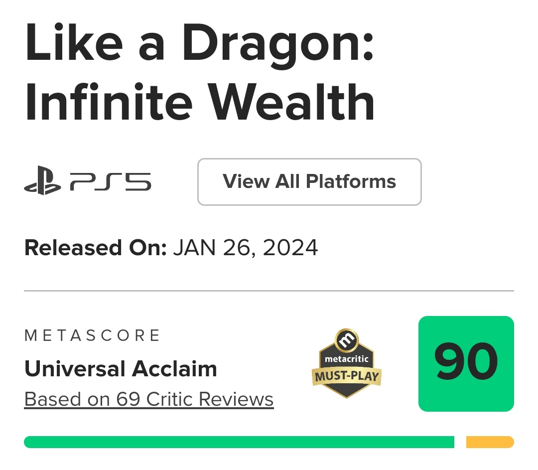 Like A Dragon: Infinite Wealth will be released in January 2024