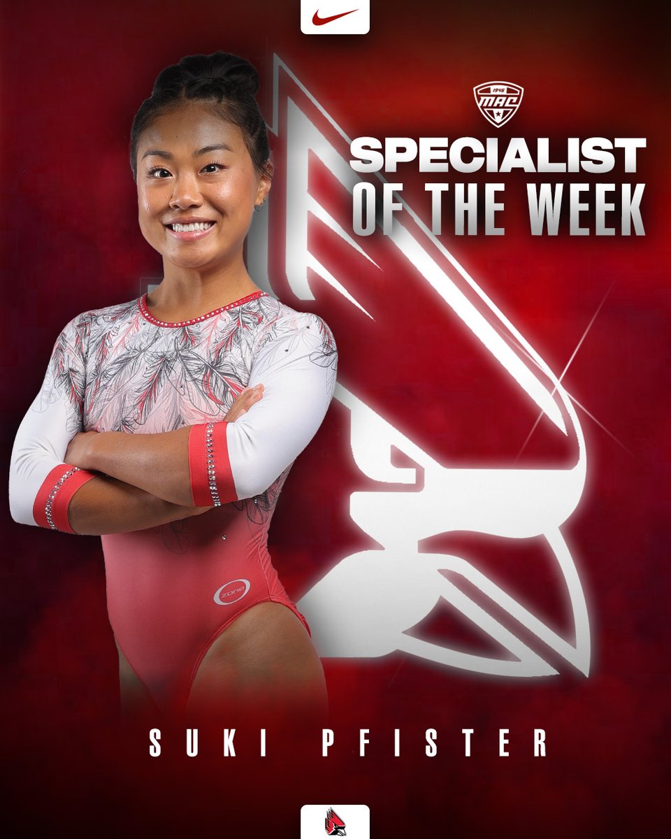 It's another #MACtion weekly awards 🧹

Congrats to...
✅ Gymnast of the Week #ZoeMiddleton 
✅ Specialist of the Week <a href="/pfistersuki_/">Suki Pfister</a> 

📰: bit.ly/3Ojoxiv

#ChirpChirp x #WeFly