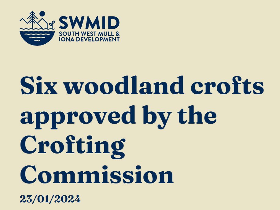 Andrew Thin (@andrew_thin) on Twitter photo Another community land owner leading the way with new croft creation. Huge potential to revitalise rural Scotland with small scale regulated land tenure like this. Time for other land owners to follow suit.
swmid.co.uk/news-events/woโฆ Another community land owner leading the way with new croft creation. Huge potential to revitalise rural Scotland with small scale regulated land tenure like this. Time for other land owners to follow suit.
swmid.co.uk/news-events/woโฆ