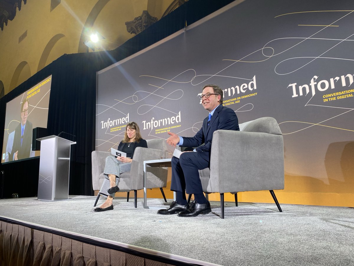 Yesterday, @DavidsonNTIA sat down with @alissacooper at the @knightfdn INFORMED Conference to discuss tech policy and the common good, covering NTIA’s work on #AI #DigitalPrivacy and #InternetforAll. #INFORMED24