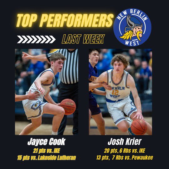 West Hoops top performers last week! <a href="/WisBBYearbook/">Mark Miller</a> <a href="/ny2lasports/">NY2LA SPORTS</a> <a href="/PrepHoops_WI/">Prep Hoops Wisconsin</a>