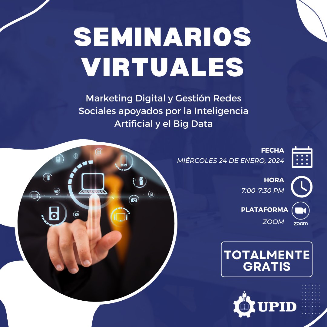 Consultoresetnc's tweet photo. SEGUIMOS CON LOS SEMINARIOS VIRTUALES TOTALMENTE GRATIS 🚨👏
 
 🗓️: miércoles 24 de enero, 2024.
 ⏰: 7:00-7:30 PM
 #UPID #PSICOLOGIAINDUSTRIAL #SOMOSUPID #TALLERESVIRTUALES

Link para registrarse en el semanario virtual (Webinar)
https://t.co/D7pke52kba https://t.co/CXIXEw34SI
