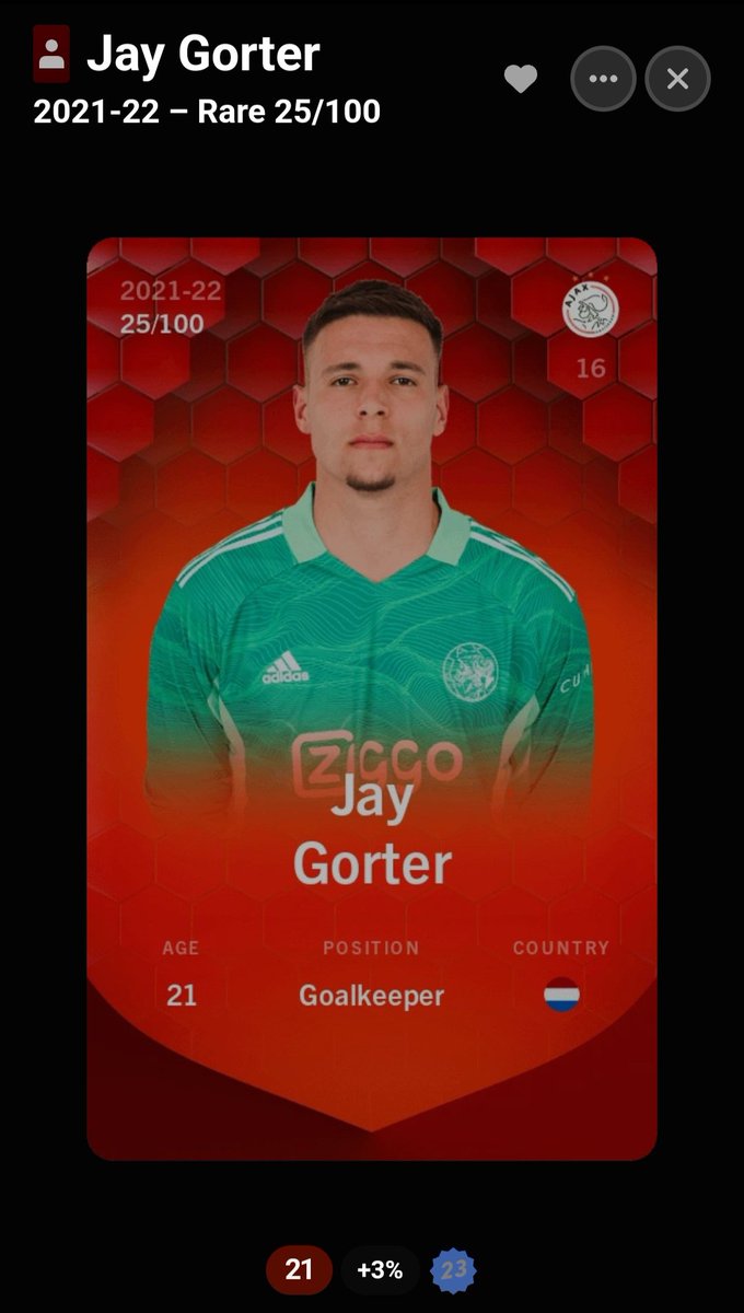 RemcoSorare's tweet photo. Already preparing for next season, I have a lot of confidence in Jay Gorter. He has to become the first goalkeeper somewhere next season.

#Sorare #SorareNederland #SorareFootball #Ajax #JayGorter #Goalkeeper https://t.co/61C47HL5v5