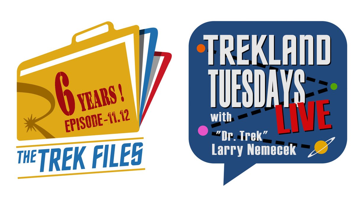 larrynemecek's tweet photo. IN THE NEXT HOUR:
“6 Years of #TheTrekFiles + #RIPGaryGraham w #StarTrek guest Steve D'Errico "—#341 #Trekland Tuesdays LIVE, w YouTube SuperChat and more: @ 1:45 PT/ 4:45 ET /9:45 UK— YT https://t.co/pWoKVhIZsQ or Twitch: https://t.co/FgiqLFl8z5 —or FBk https://t.co/1SrpsrfwAM https://t.co/aw9yGj4LAE