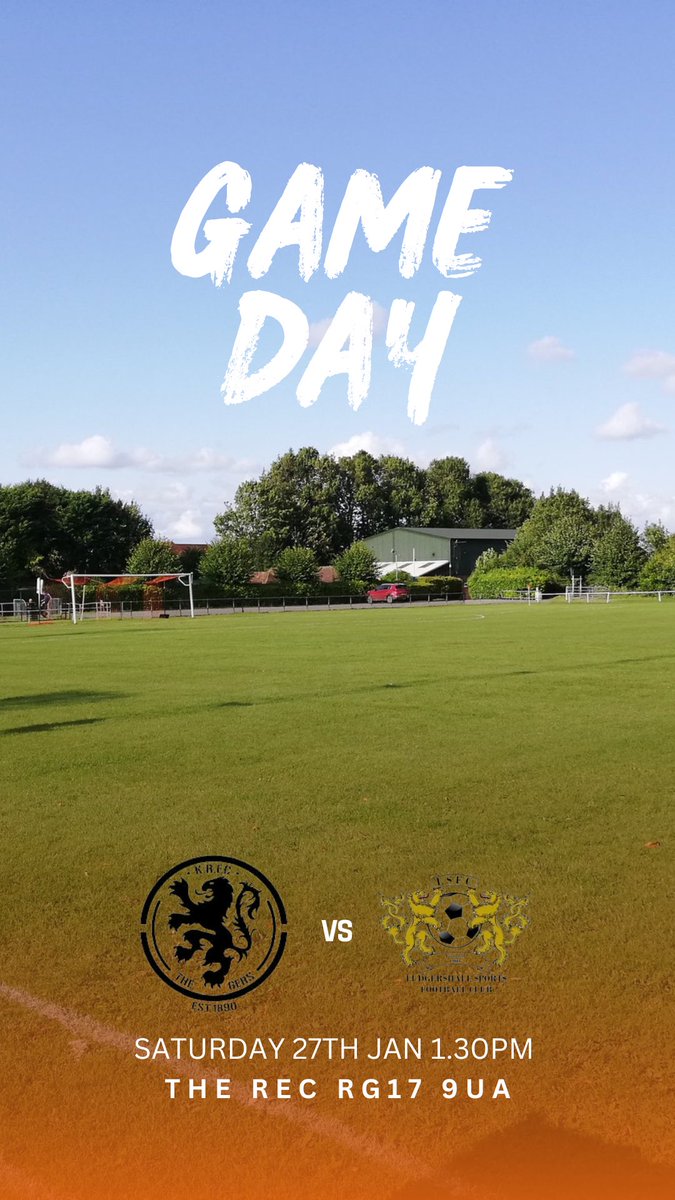 Kintbury Rangers FC (@kintburyrangers) on Twitter photo The weekend ahead for the first team 🧡🖤
🎟️ - FREE ENTRY
🆚 <a href="/ludgershallsfc/">Ludgershall Sports FC</a>
🏆 <a href="/WiltsLeague/">Wiltshire Senior League</a> cup 1/4 final
🏟️ The Rec (RG17 9UA)
⏰ 1.30pm
🚗 Parking On site
🍺 Bar Open
🍔 Food Available The weekend ahead for the first team 🧡🖤
🎟️ - FREE ENTRY
🆚 <a href="/ludgershallsfc/">Ludgershall Sports FC</a>
🏆 <a href="/WiltsLeague/">Wiltshire Senior League</a> cup 1/4 final
🏟️ The Rec (RG17 9UA)
⏰ 1.30pm
🚗 Parking On site
🍺 Bar Open
🍔 Food Available