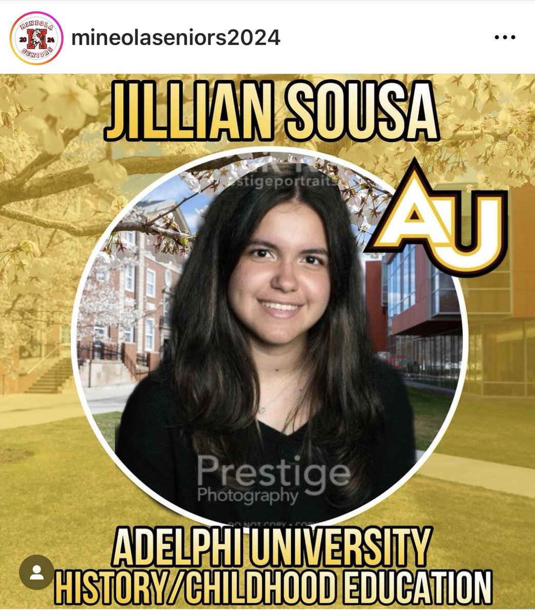 JoannSousa05's tweet image. So proud of this kid #Adelphi #GoPanthers 🐾 #alwaysamustang @MineolaUFSD