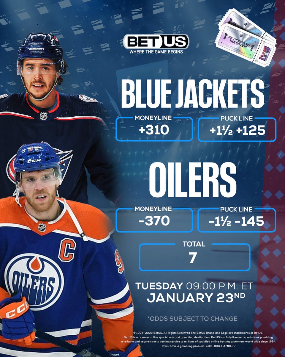 #NHL | ⚫️ Colombus Blue Jackets vs Edmonton Oilers  🟠

🔹 Oilers with the current highest winning streak of the league (W13)

🚀 Bet NOW on NHL: bit.ly/TW-NHL125