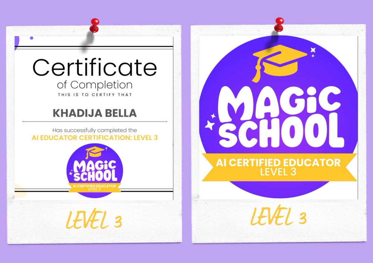 I'm excited to announce that I have completed the MagicSchool Al's Level 3 Certification Course.This is an important accomplishment of integrating new technology in own workflow . @magicschoolai @MicrosoftEDU