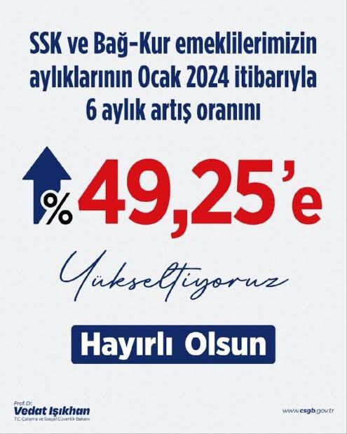 Hayırlı olsun. #Emekliler