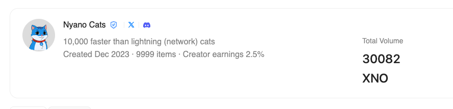 NyanoCatsNFT's tweet photo. #NyanoCats on @nanswapart just hit 30k Ӿ volume!!! All with ZERO network fees. This shows people want to *use* their nano instead of looking at it in their wallet. #UseNano #nano #Ӿ https://t.co/OvBqRAMtXp