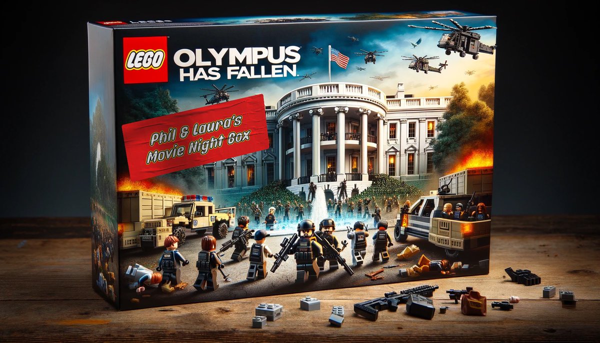 Looking forward to rewatching this series with @BossLRocks starting with #OlympusHasFallen exciting! 🎬🍿 #movienight #LEGO