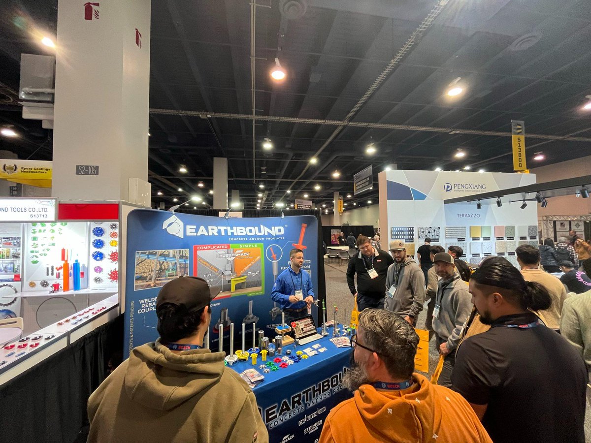 EarthboundCorp's tweet photo. What's going on at the #WOC2024 #WorldOfConcrete?
CONCRETE PEOPLE LOVING #ChubbySmack!
BOOTH S13715 Follow the map--> https://t.co/ZH8n5HeNWS
#earthboundcorp #ebcorp #ChubbySmack #ChubbyNubbi #Flushtopanchors
@WorldofConcrete https://t.co/4AZ07Qtova