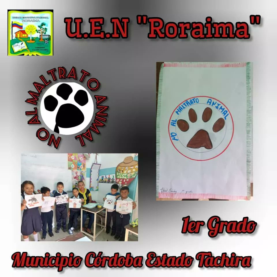 U.E.N RORAIMA, realiza actividad especial de la campaña no al maltrato y abuso de los seres más indefensos, que sus nuestros mascotas tanto domésticos como salvajes.