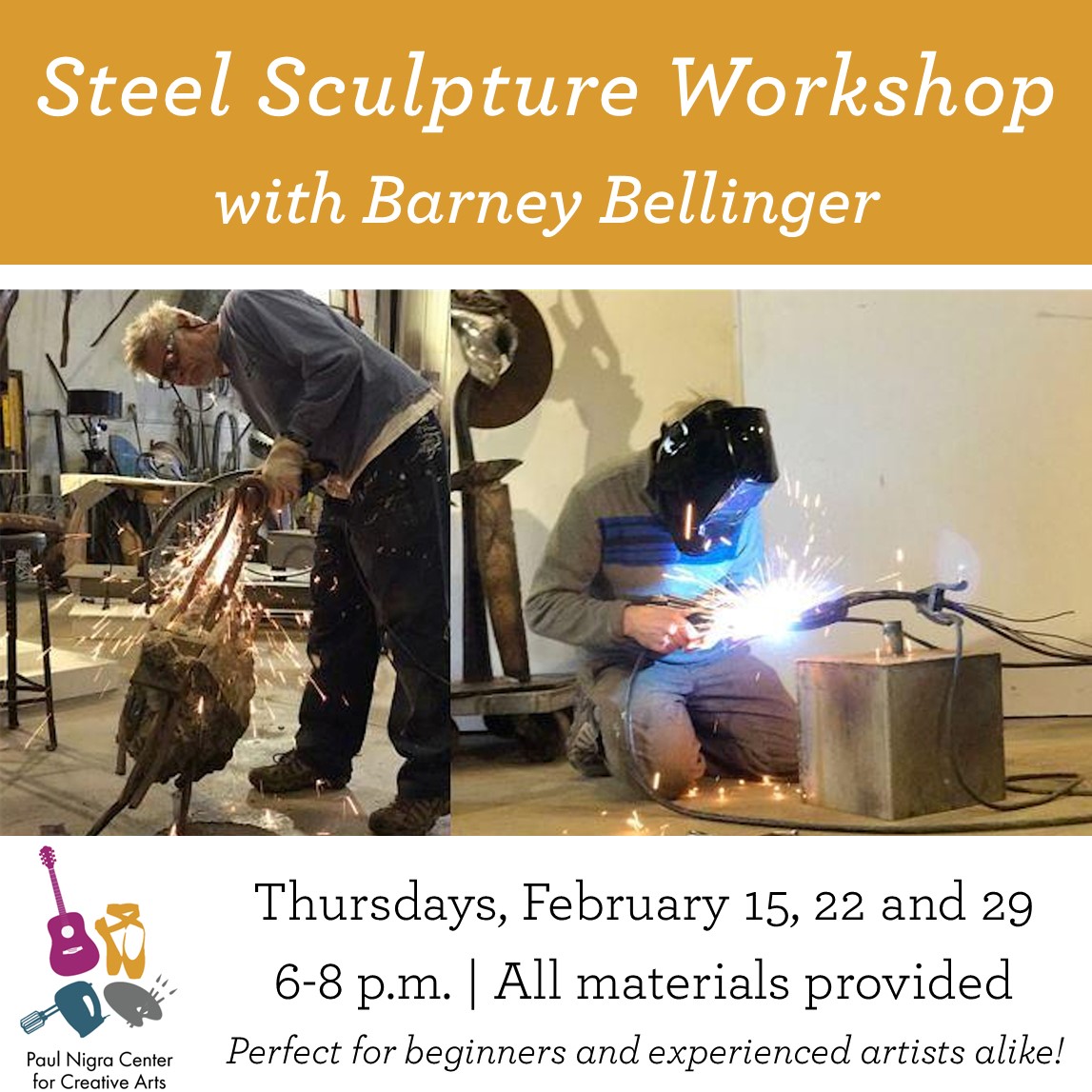 In February, we're offering a special opportunity to 3D artists of all levels: a Steel Sculpture Workshop with Barney Bellinger! If you’ve ever wanted to learn how to make your own 3D masterpiece, there's never been a better chance. Details &amp; registration: bit.ly/3U6Wc2I