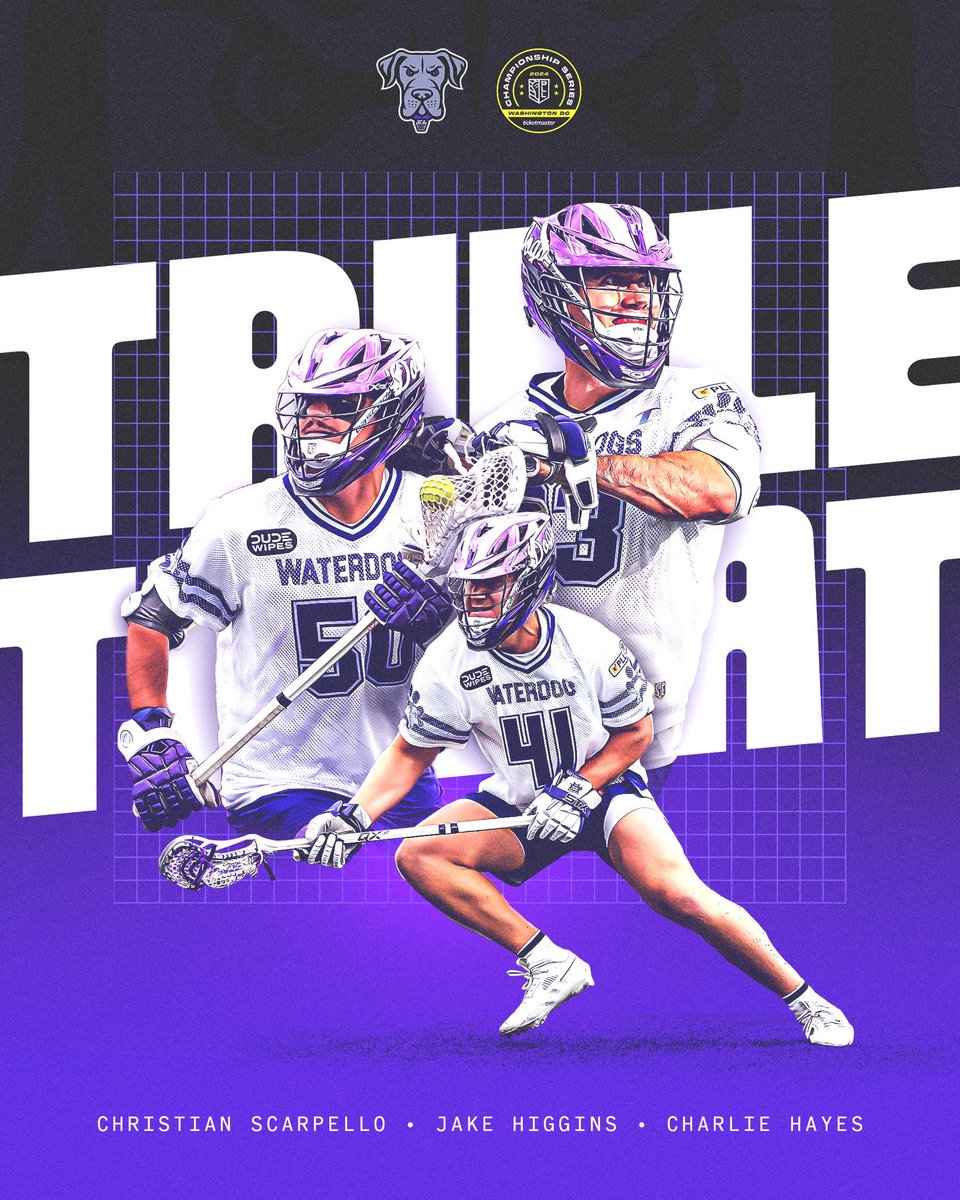 PLLWaterdogs's tweet image. emphasis on the “THREAT” 💪😤

the league’s BEST ssdm unit is headed to champ series! last szn, this trio combined for: 
✔️41 GBs
✔️12 CTs
✔️9 points