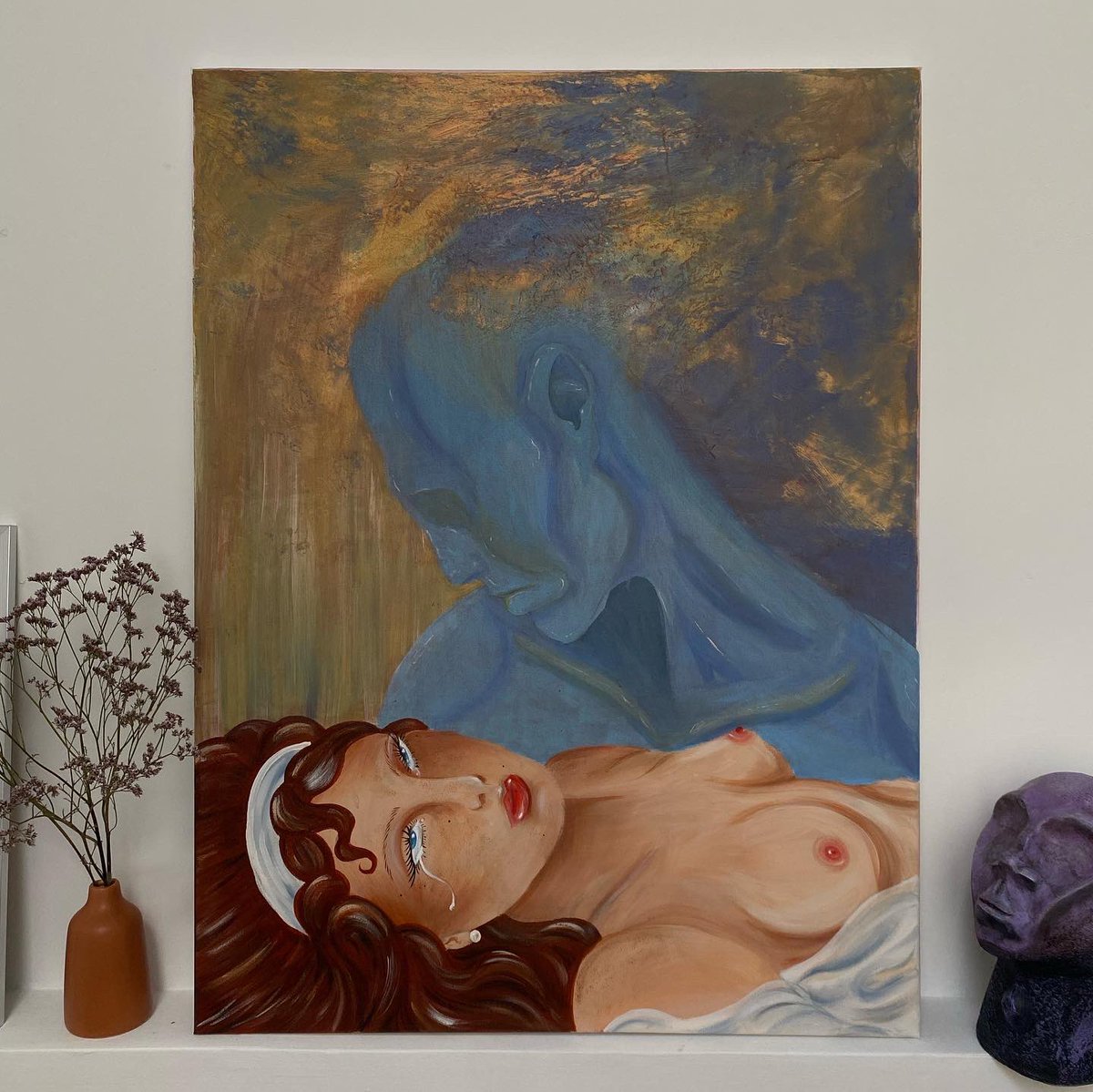 collab peinture + tattoo avec <a href="/hakuno/">Hakuno Kishinami</a>.ink ( sur insta ) 💎🧡
