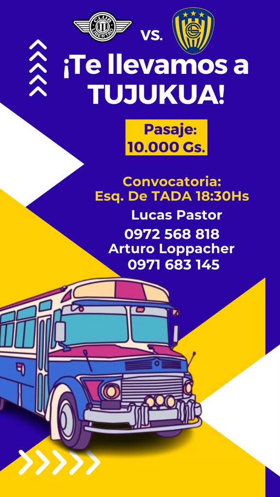 Para la gente que no tenga como ir mañana nuestros amigos <a href="/Lucasfapastor/">Lucas Pastor</a> y <a href="/amarilla_ariel/">Arturo Piru Loppacher</a> ponen a disposición un bus, pasaje a 10mil'i nomás, más info en la imagen 🇺🇦

#ALuqueñoLoSigoADondeVa 🇺🇦🇺🇦